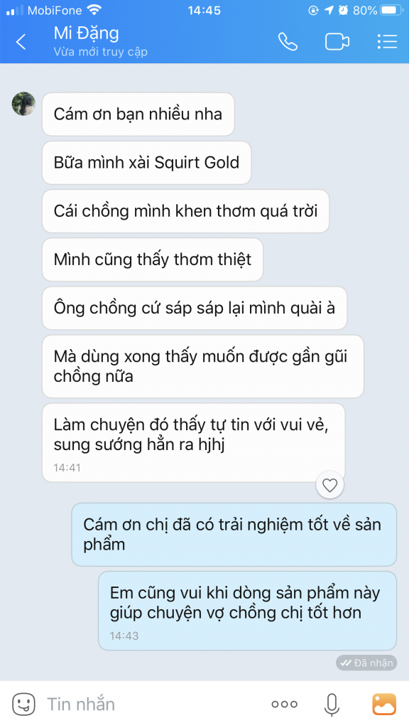 Phản hồi Squirt Gold