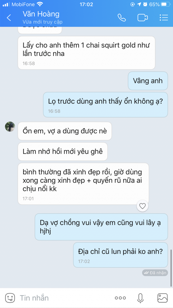 Phản hồi Squirt Gold